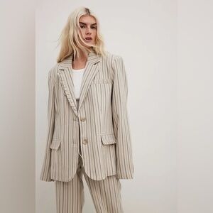 Lacing Detail Oversized Blazer